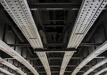 Detail of Blackfriars Bridge (London) from below