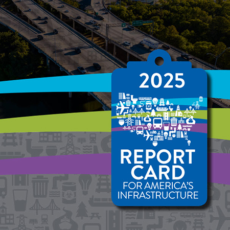 report card logo with busy highway in background