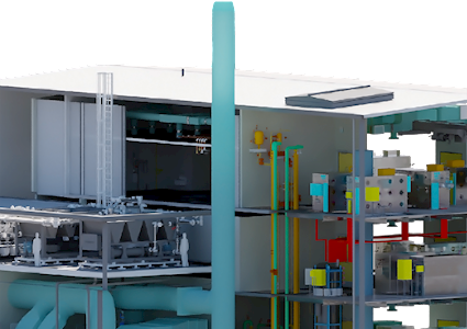 graphic image of tritium loop facility